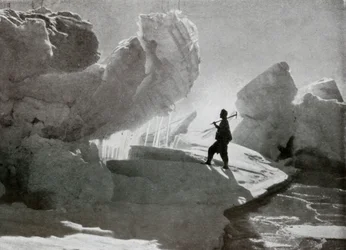 Druckeisblöcke in der Nähe von Discovery Bluff, ca. 1911, 1913