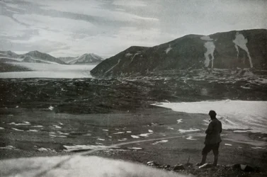 Das Mundloch des Trockentals, zeigt den Commonwealth-Gletscher, 1912, 1913
