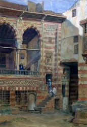 Hof im Haus von Scheich Sadat, Kairo, 1873