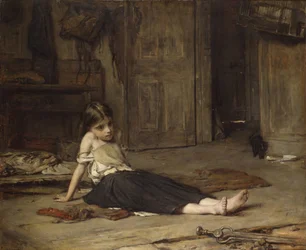 Mädchen am Kamin, 1867