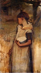 Mädchen mit Blumen