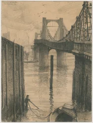 Chelsea-Hängebrücke (Gravur)