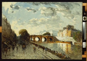 Die Seine in Paris, Quai des Augustins, 1922