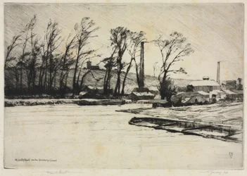 Ein winterlicher Sturm am Stourbridge-Kanal