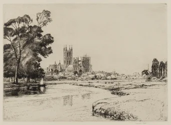 Canterbury von den Wiesen aus, 1930
