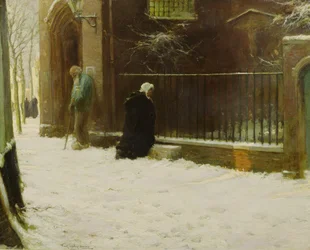 Vor der Kirche