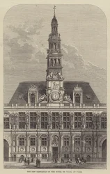 Der neue Campanile des Hôtel de Ville in Paris