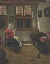 Eine Frau liest, nach Pieter Janssens Elinga, 1846-47