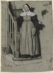 Der Zulassungsbrief, Innenansicht eines Klosters, ca. 1867