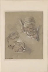 Boucher - Vier Köpfe von Cherubim, III, 104b