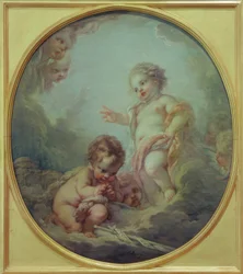 Das Jesuskind segnet Johannes den Täufer
