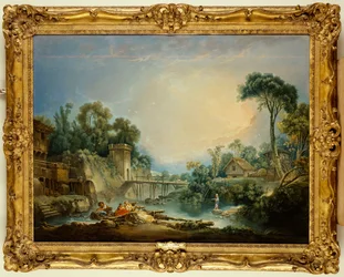 Die rustikale Brücke, ca. 1756