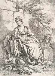 Das ruhende junge Mädchen, 1756