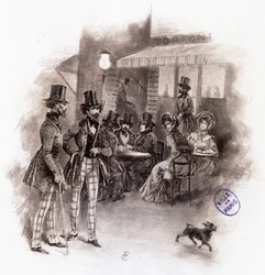 Illustration von „Profil einer Grisette“ neu gehörend zur Sammlung „Mimi de Pinson“ von Alfred de Musset