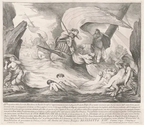 Die Seconda Macchina für die Chinea von 1742: Odysseus und die Sirenen