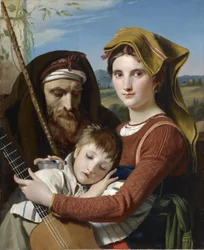 Römische Schäferfamilie in der Campagna