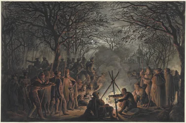 Lager der Kosaken außerhalb des Muiderpoort in Amsterdam, 1813