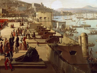 Die Kanonen in der Detailfestung. Neapel, Museo Nazionale di San Martino