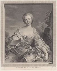 Porträt von Louise Henriette de Bourbon Conti als Flora, 1766-1805