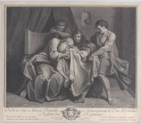 Jakob weint in das Gewand seines Sohnes, während seine anderen Söhne es ihm entreißen, 1724