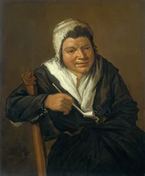 Eine Frau, die eine Pfeife raucht