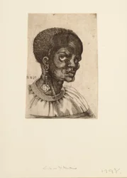 Ein Schwarzer Mann im Dreiviertelprofil, 1522.