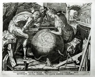 Geometrie, graviert von Hieronymus Cock