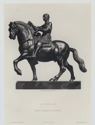 Bronzene Reiterfigur des italienischen Renaissance-Söldners Gattemalata, von Donatello
