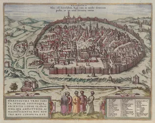 Die Jerusalem-Karte aus: Jansson, Jan. Illustriorum Hispaniae urbium tabulae, Amsterdam, 1657