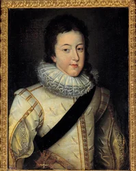 Porträt von Ludwig XIII., König von Frankreich und Navarra zur Zeit seiner Hochzeit 1616 (nach Frans Pourbus dem Jüngeren)