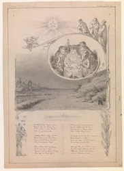 Weihnachtszeichnung für "Ude og hjemme"