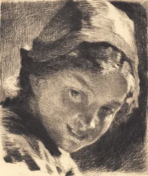 Lächelndes Mädchen mit Mütze