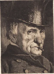 Mann mit Hut und Zigarre