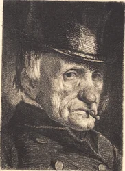 Mann mit Hut und Zigarre