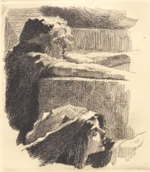 Probeplatte: Fragment der "schlechten Jungfrauen"