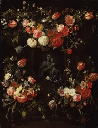 Madonna umgeben von Blumen, 1662