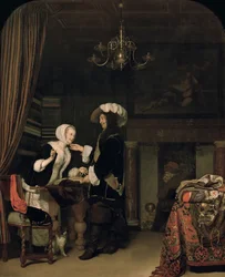 Kavalier im Laden, 1660