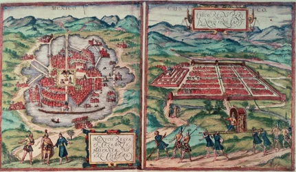 Pläne von Mexiko-Stadt, Mexiko und Cusco, Peru, aus Carl Nebels 