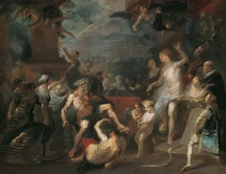 Allegorie auf eine Preisverteilung an der Wiener Akademie unter Wenzel Anton Fürst von Kaunitz-Rietberg