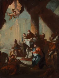 Studie zu „Die Darstellung Christi im Tempel“ (für Sankt Ulrich, Wien)