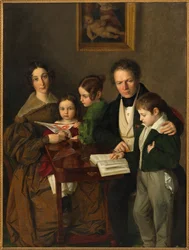 Der Komponist Johann Baptist Gänsbacher 1778-1844 und seine Familie, ca. 1838