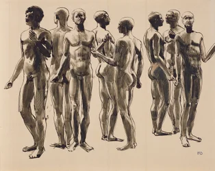 Acht männliche Akte