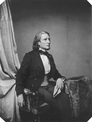 Franz Liszt, ungarischer Komponist und Pianist, um 1860
