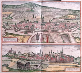 Halberstadt und Quedlinburg, Deutschland (Gravur)
