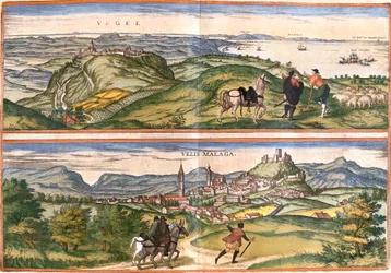Ansicht von Vejer de la Frontera und Velez Malaga, Spanien
