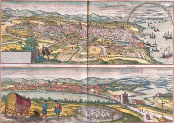 Ansichten von Barcelona und Écija, Spanien