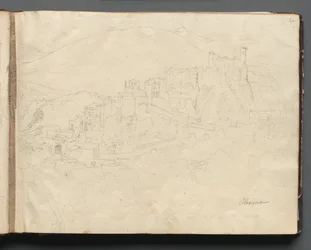 Album mit Ansichten von Rom und Umgebung, Landschaftsstudien, Seite 02a: Olevano