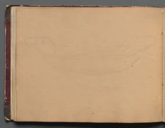 Album mit Ansichten von Rom und Umgebung, Landschaftsstudien, Seite 19b: Skizze eines Bootes