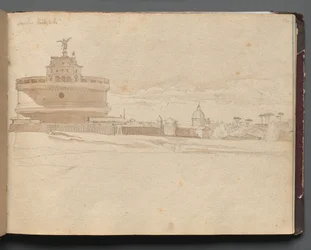 Album mit Ansichten von Rom und Umgebung, Landschaftsstudien, Seite 23a: Castel Sant