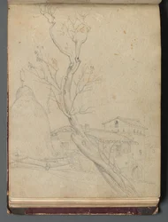 Album mit Ansichten von Rom und Umgebung, Landschaftsstudien, Seite 37b: Römische Landschaft